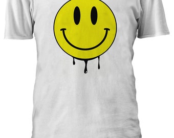 Acid Dripping Smiley Face Tie Dye House Rave Music Men Women Unisex T-shirt 909