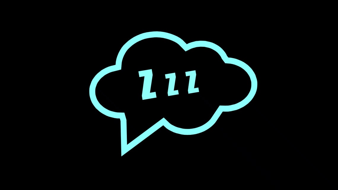 Zzz text on a text bubble. Zzz Doodle Design Cartoon hand Etsy