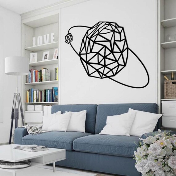 Polygonal Wall Decor Art Wooden Geometric Set Etsy