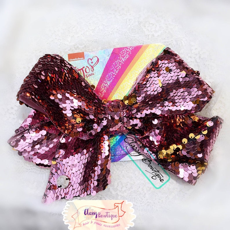 Sequin hair bows,7 inch hairpin headwear for girls huge bow clip Glitter bow knot