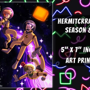 Grian MumboJumbo Scar Space Print | Hermitcraft Season 8 Artwork | 7x5 inches