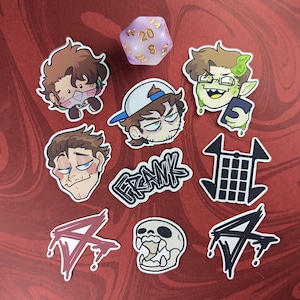 Generation Loss Sticker Set (9pcs) – Slimecicle, Ranboo, SneegSnag, Jerma985, FRANK