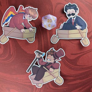 Grian, Mumbo Jumbo, and GoodTimesWithScar 2.5&quot;Boatem Pole Stickers! | Season 8 HermitCraft | Mumbo K Jumbo, Boatem Pole, Grumbot, MCYT