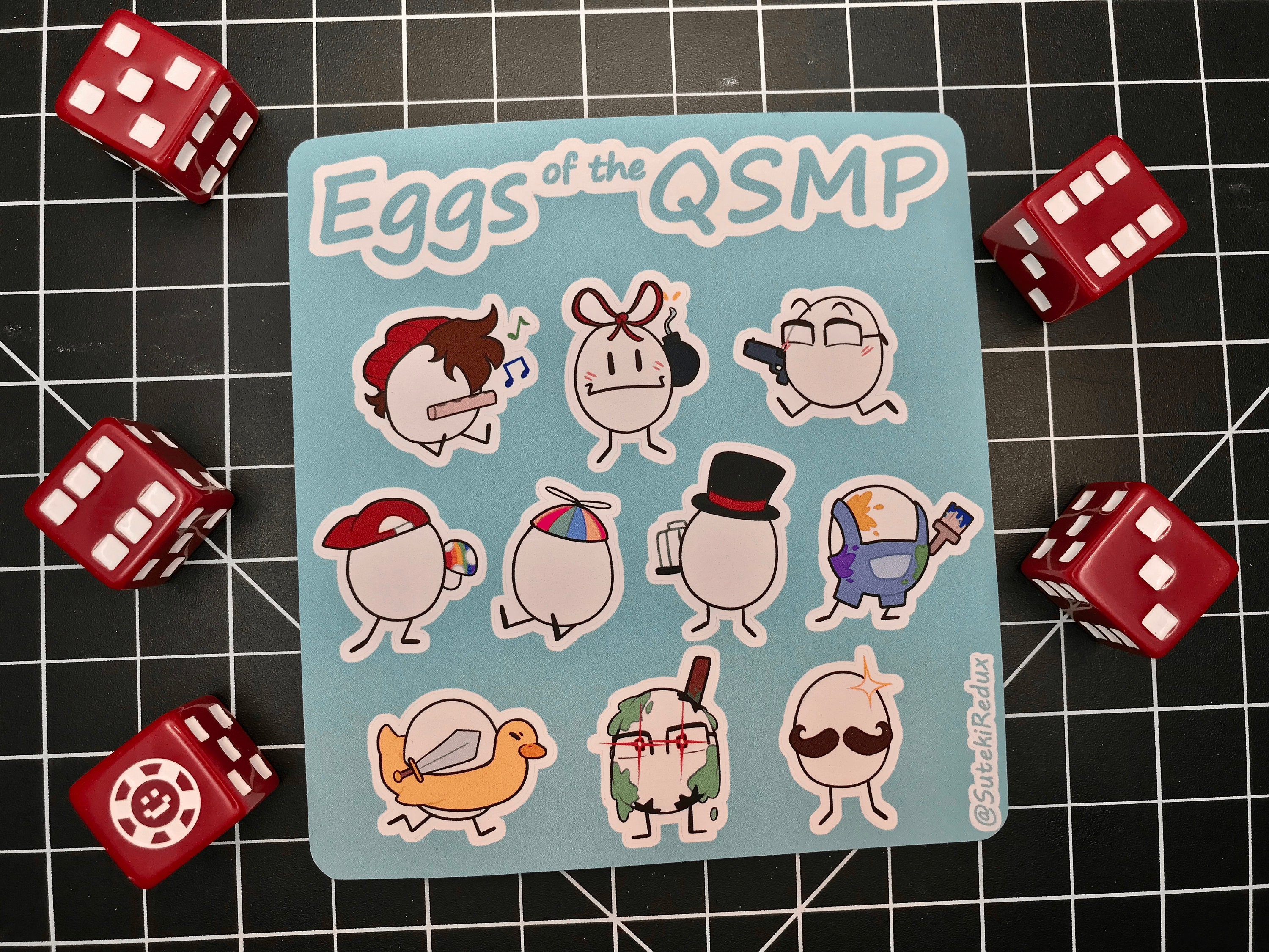 QSMP Eggs - Acrylic Pins