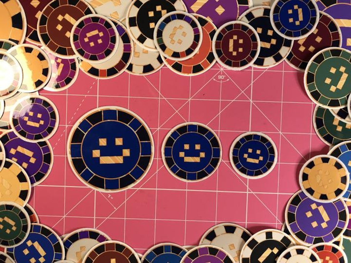 LIMITED Quackity Las Nevadas Poker Chip Sticker Rainbow Pack / Etsy