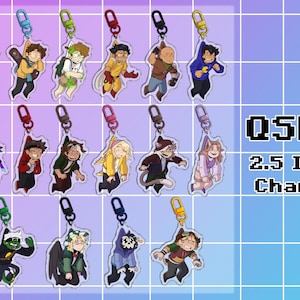 QSMP Charm Series 2.5&quot; Inch Scruffed Cubitos | Quackity, Philza, Slimecicle, El Mariana, FitMC, Tubbo, and more!