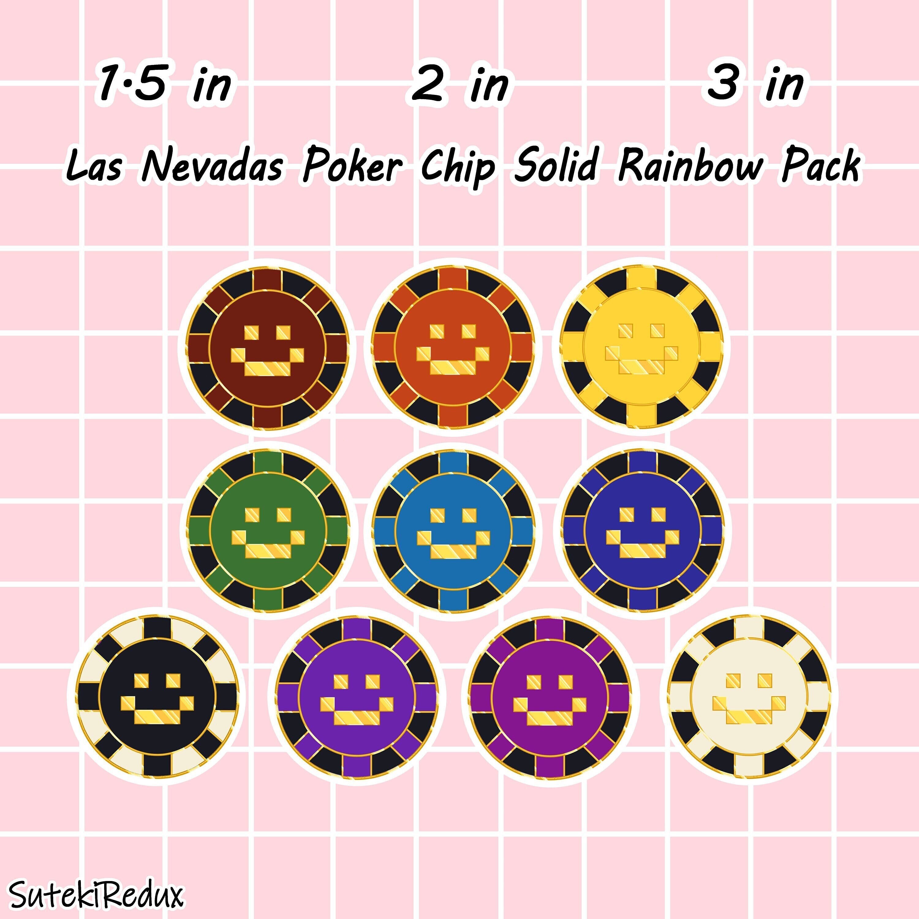 LIMITED Quackity Las Nevadas Poker Chip Sticker Rainbow Pack Etsy