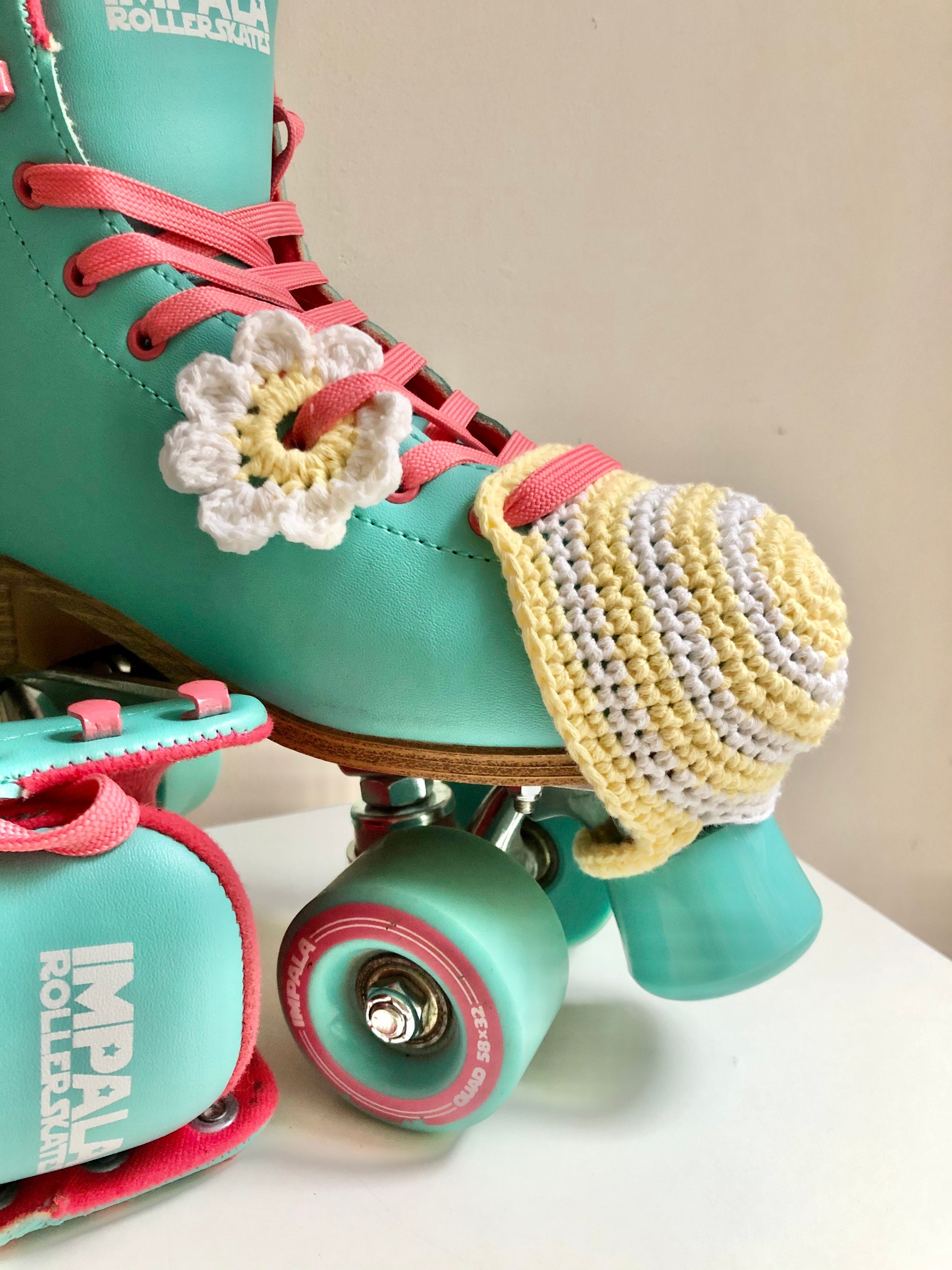Handmade Quads Roller Skate Crochet Toe Guards Personalized Etsy Hong