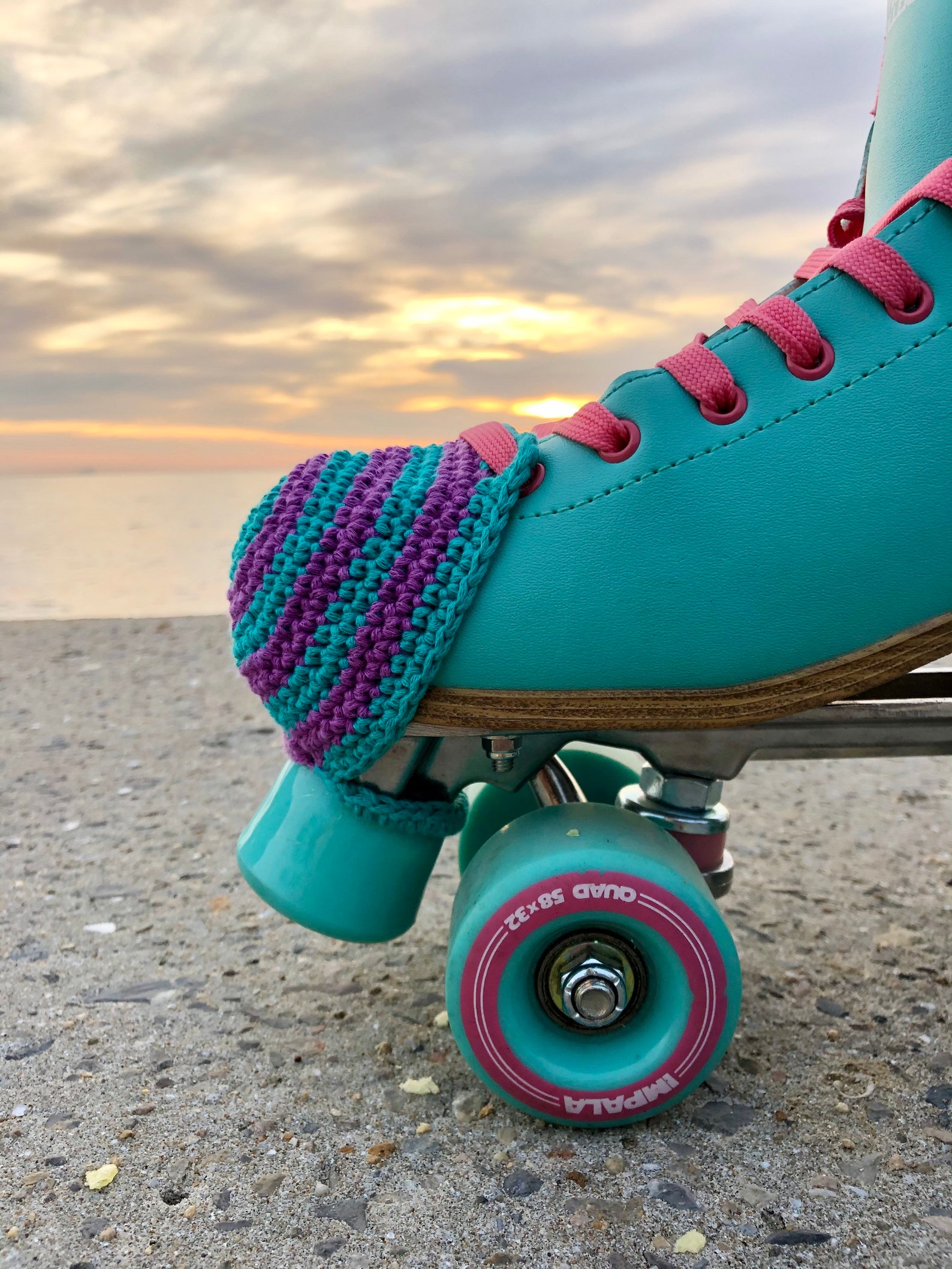 Roller Skate Crochet Toe Guards Personalized Toe Covers Etsy