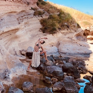 Macrame Dress , 100% Recylced Boho Festival Beach Dress - WILD#1