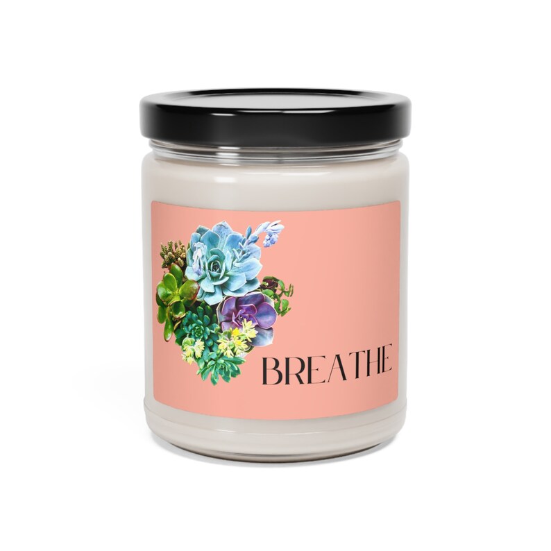 Breathe Scented Soy Candle Wedding Souvenirs for Guest Motivational