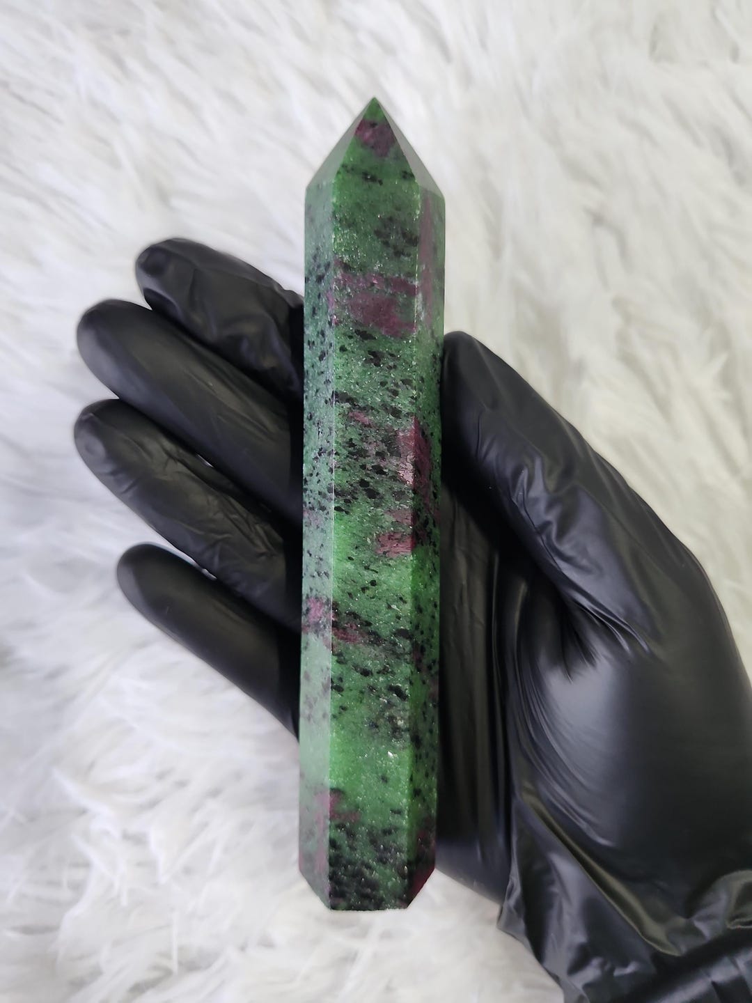 Ruby Crystal Tower Ruby Zoisite Medium Crystal Tower | Growth | Harmony | Creativity | UV ...