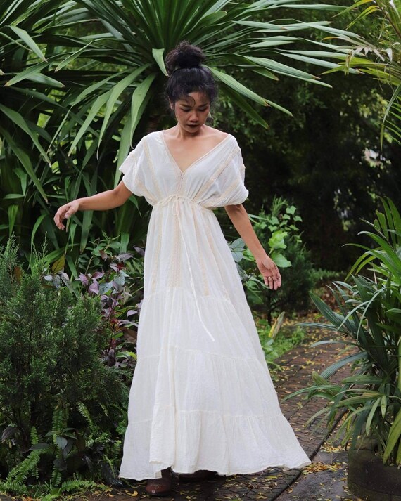 Boho Maxi Dress Beach Wedding Bohemian Dress Gypsy Etsy