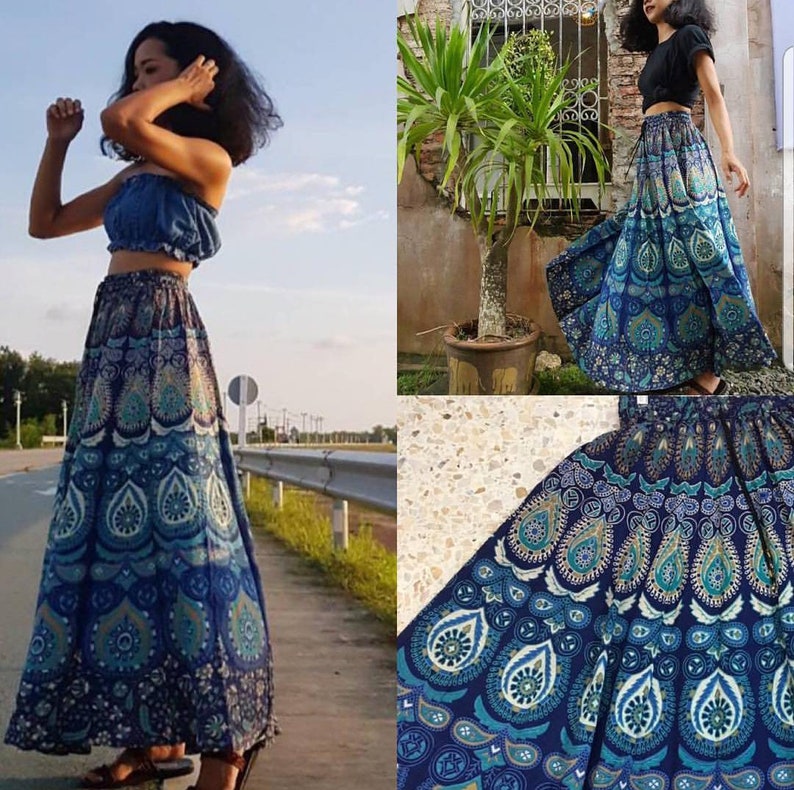 Boho SkirtCotton SkirtHandmade Skirt Gypsy SkirtVintage Skirt Bohemian SkirtHippie SkirtFull Circle Skirt Festival Skirt Stylish