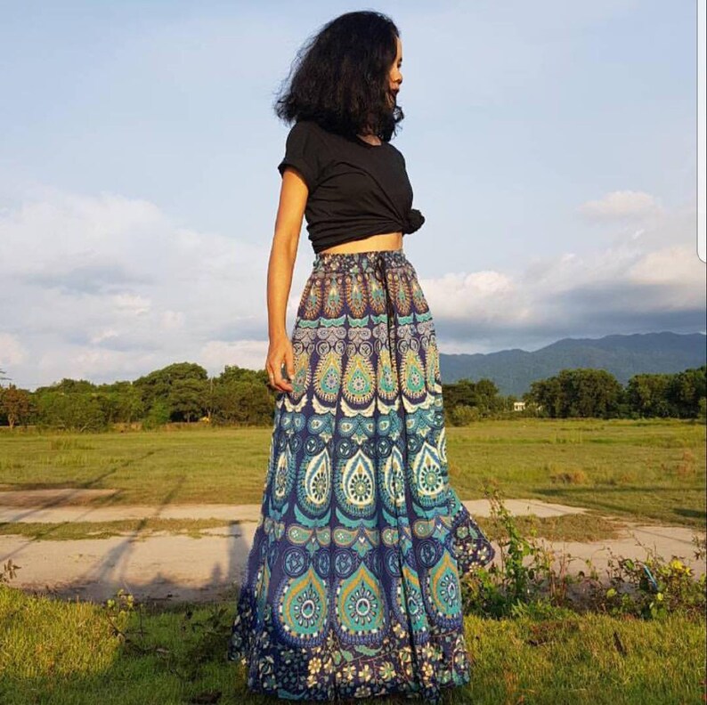 Boho SkirtCotton SkirtHandmade Skirt Gypsy SkirtVintage Skirt Bohemian SkirtHippie SkirtFull Circle Skirt Festival Skirt Stylish