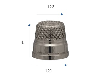 Large Sewing Thimble in Sterling Silver 925 Handmade in Italy. Personalized Size Thimble in Sterling Silver.