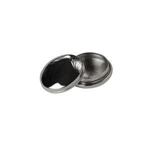 Sterling Silver Round Pill Box "Sepia" Handmade in Italy