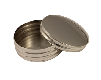 Pillendose aus 925er Silber mit mittelgroßem Schraubverschluss, handgefertigt in Italien. Pillendose für die Handtasche. Pillendose für die Tasche.