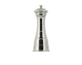 Sterling Silver 925 Tall Pepper Mill. Pepper Mill Handcrafted in Italy