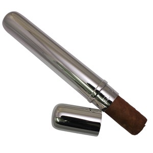 Sterling Silver 925 Tube Cigar Case "Mediano" Handmade in Italy. Sterling Silver Cigar Holder. Travel Cigar Case