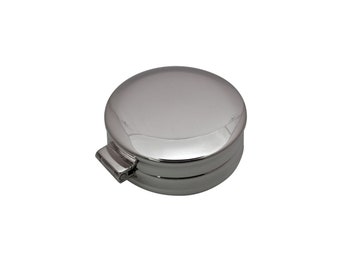 Pillendose aus 925er Sterlingsilber mit Reißverschluss, handgefertigt in Italien. Pillendose für die Handtasche. Pillendose für die Reise.