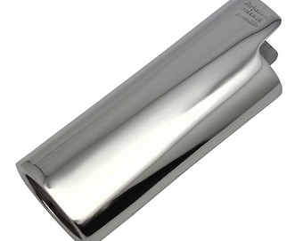 Sterling Silver 925 Mini Bic Lighter Case Handmade in Italy. Gift for Smokers