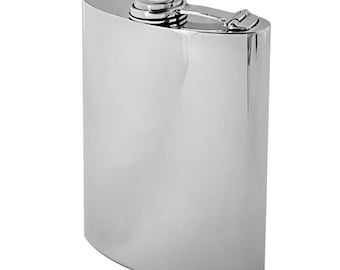 Petaca de bolsillo de plata maciza 925 hecha a mano en Italia