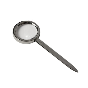 Lente abrecartas de escritorio de plata 925 hecha a mano. Lente abridor de sobres de plata 925 hecha a mano
