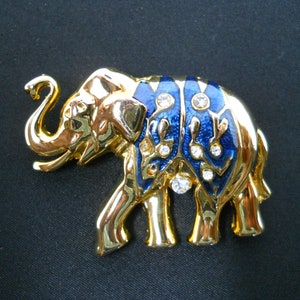 Goldener Elefant Brosche