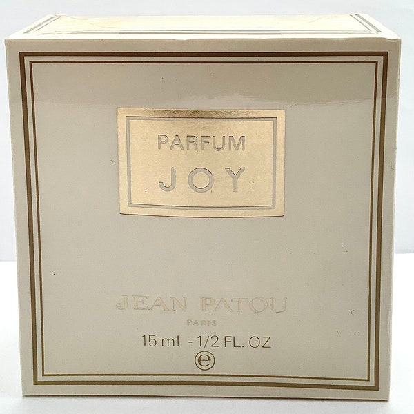 Joy de Jean Patou parfum pur 15 ml boîte scellée flacon cristal baccarat