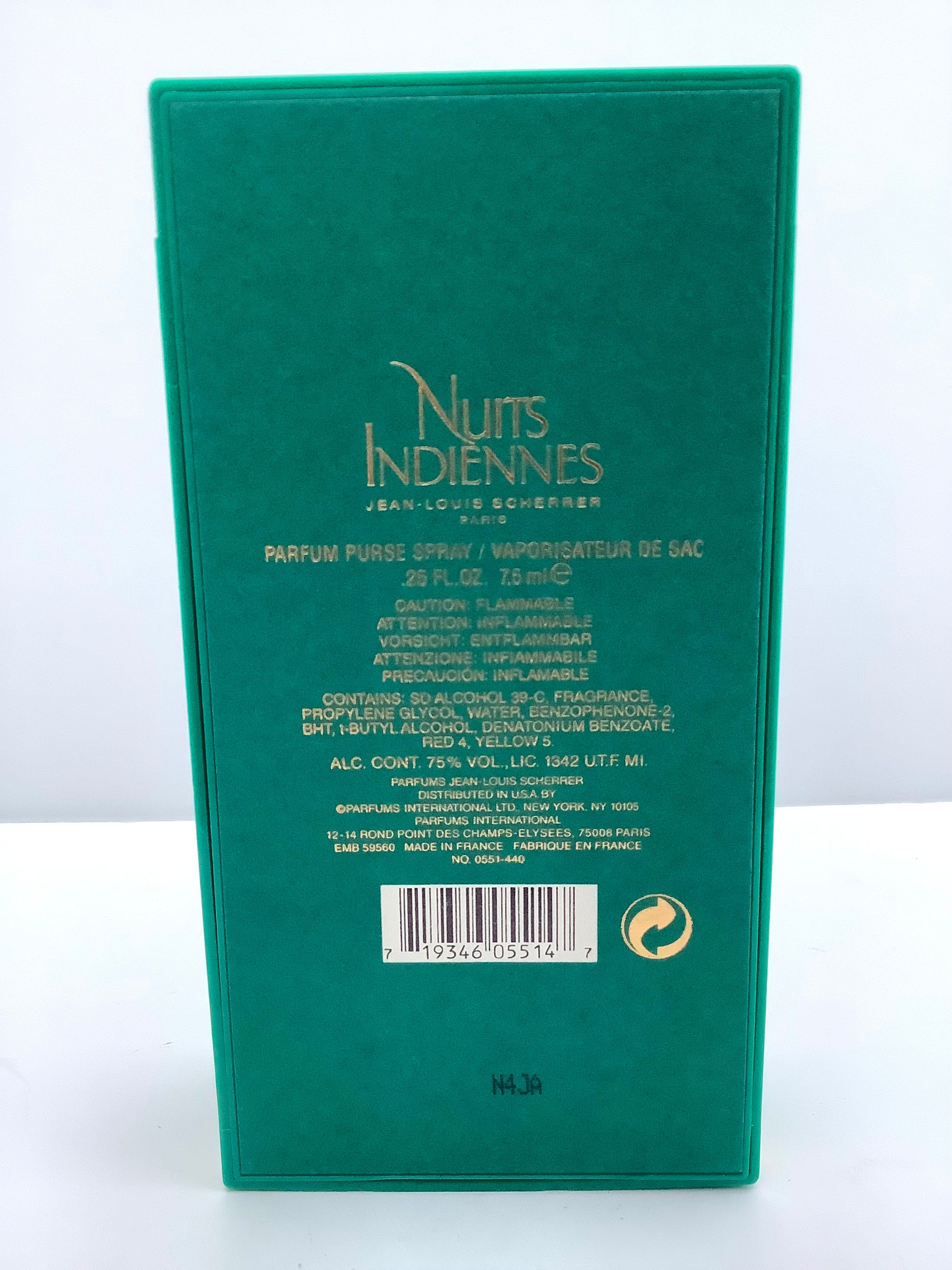 Indian Nights Jean-louis Scherrer 7.5 Ml Pure Perfume Refillable