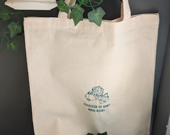 Dice Bag: "Collector of Shiny Math Rocks" Cotton Tote for D&D