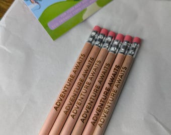 Adventure Awaits engraved pencil made for TTRPG / DnD / Dungeons and Dragons games