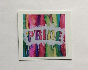 Naklejka Rainbow Pride: Akwarelowa naklejka winylowa