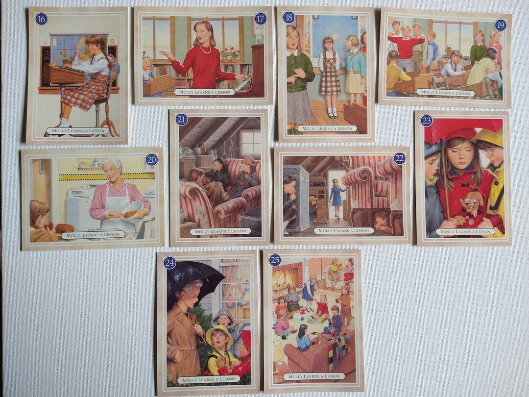 Molly Learns a Lesson: Set of American Girls Vintage Trading Cards ...