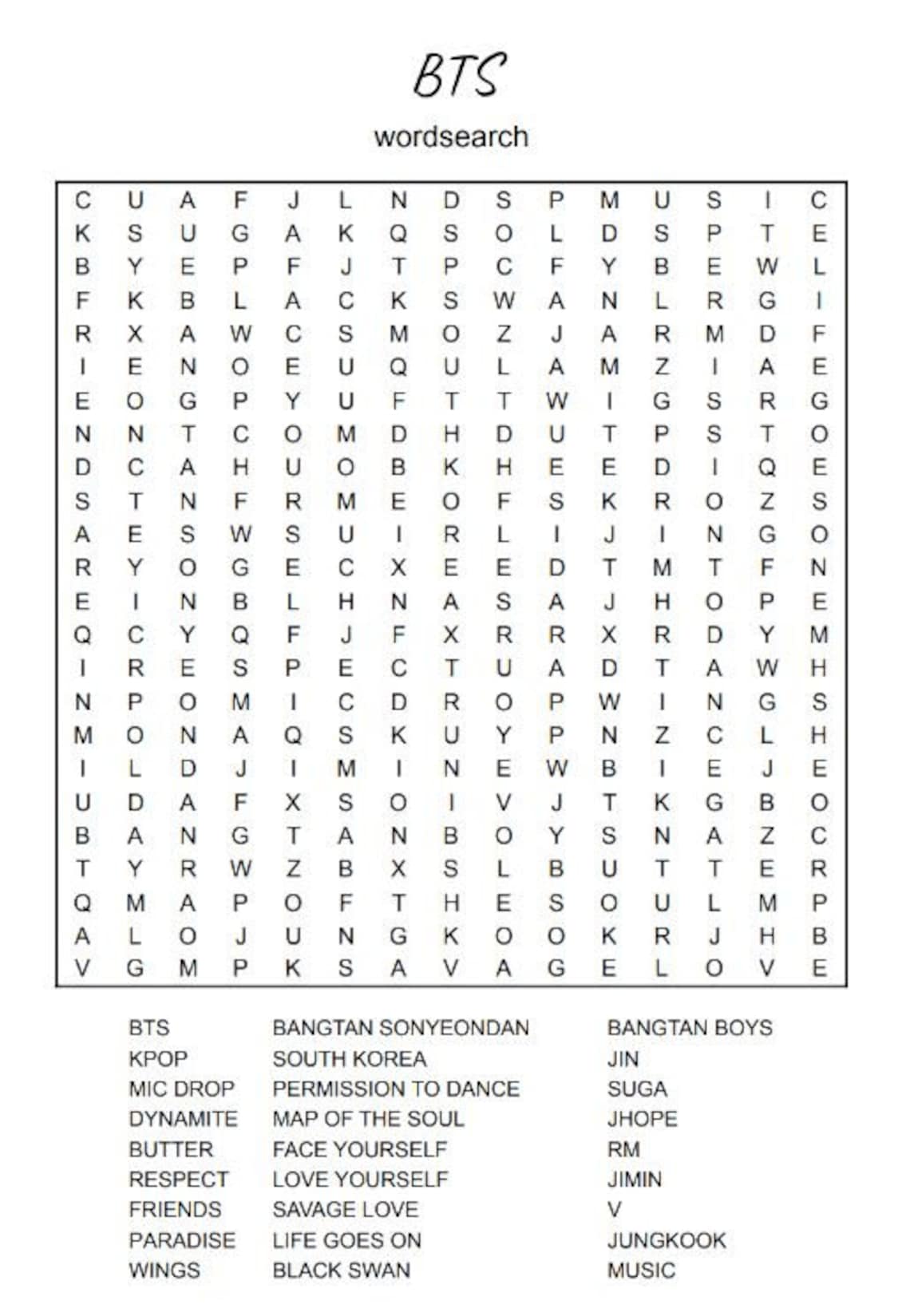 30 Printable Music Word Searches and 2 Music Crossword Puzzles for ...