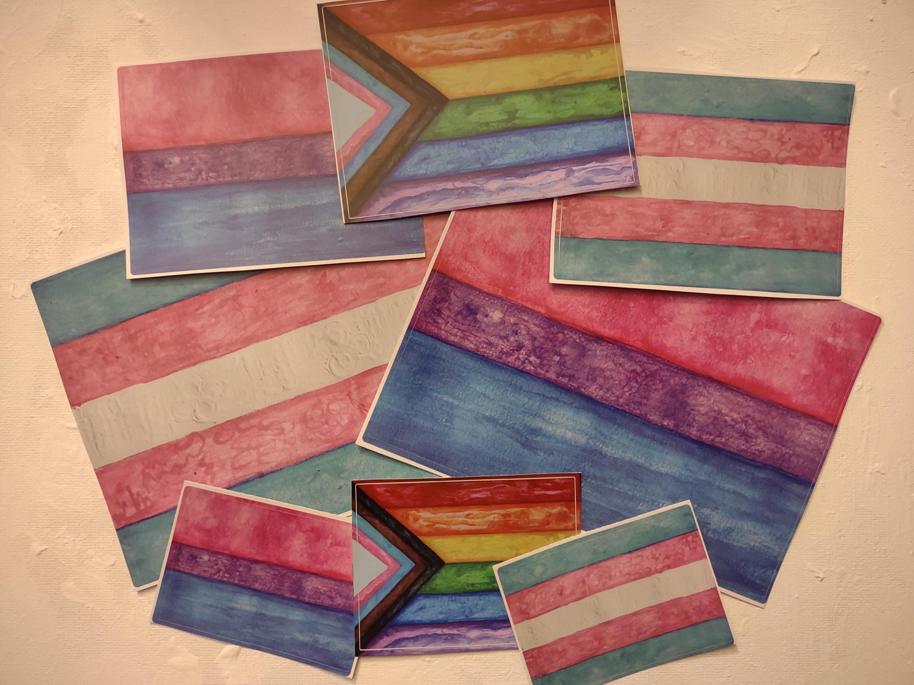 Watercolor Progress Pride Flag Vinyl Decal - LGBTQ+ Sticker - Etsy