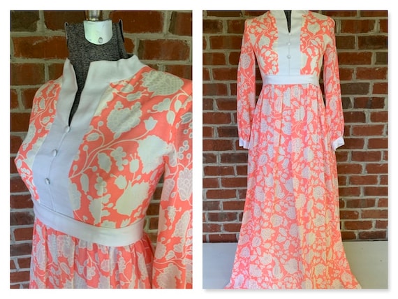 Vintage Floral Dress, Vintage 70s Floral Dress
