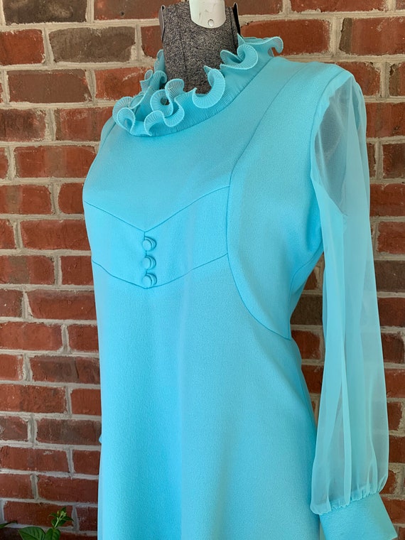 70s Mother of the Bride Dress, 70s 2 pc Dress, La… - image 5