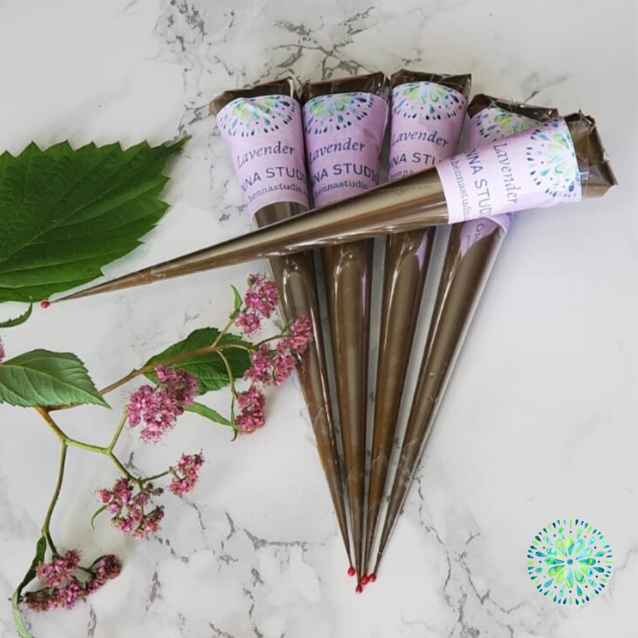 10 Lavender henna cones