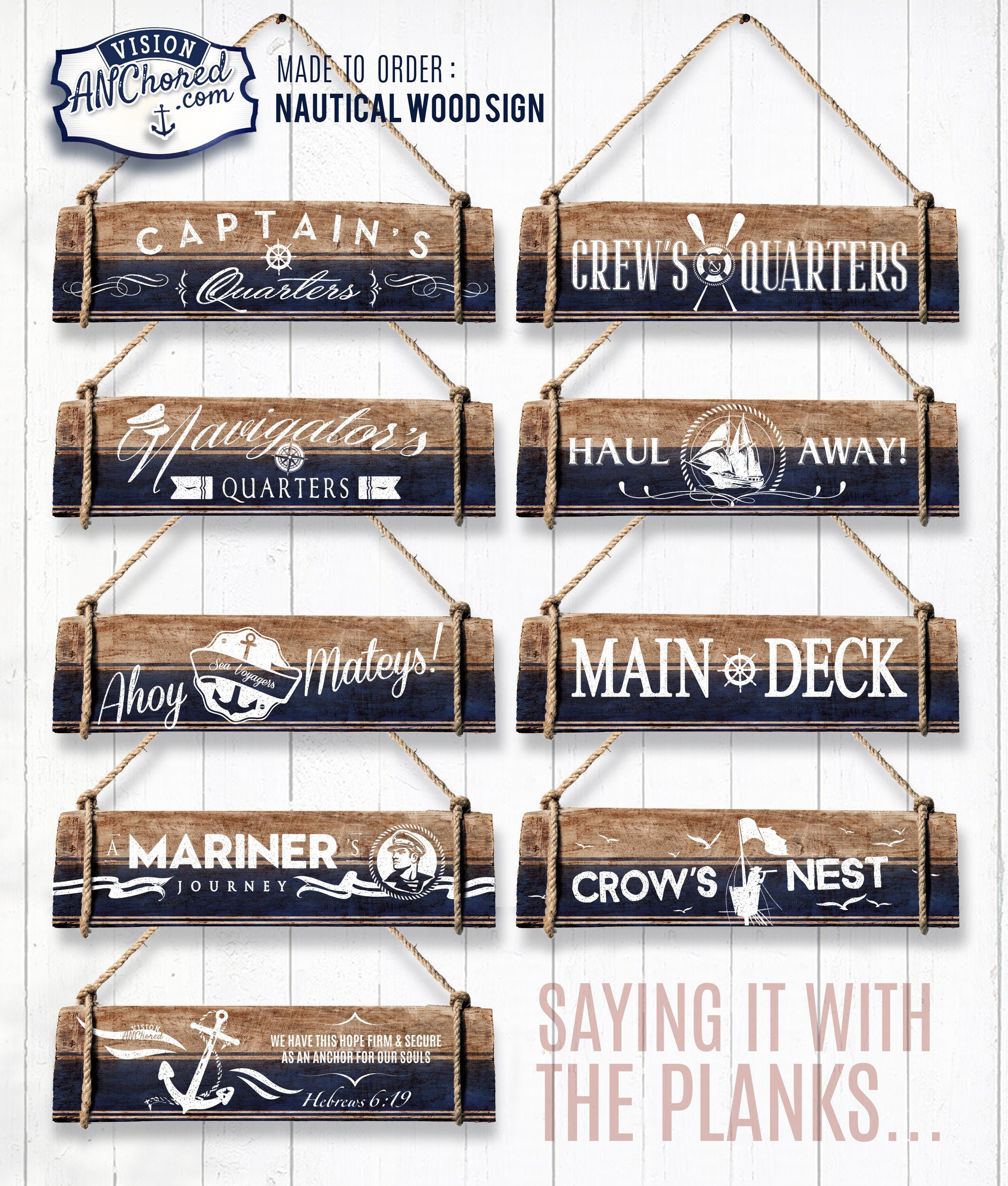 Nautical Wood Sign Select Etsy