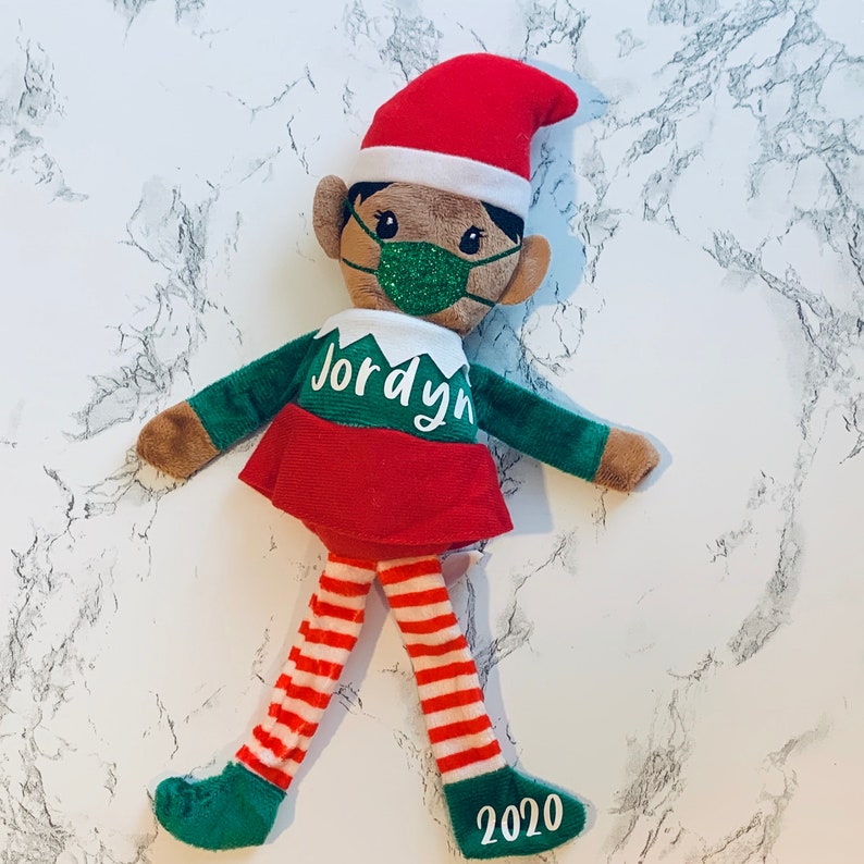 Custom Elf on The Shelf Elves with Face Mask African | Etsy