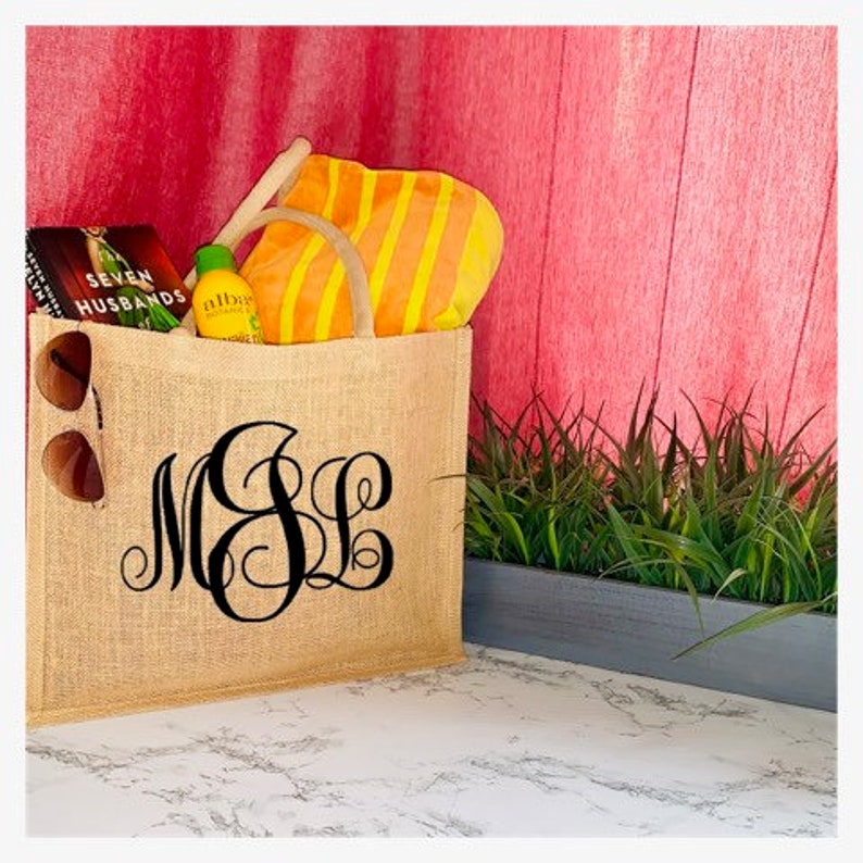 Script Monogram Beach Bag image 0