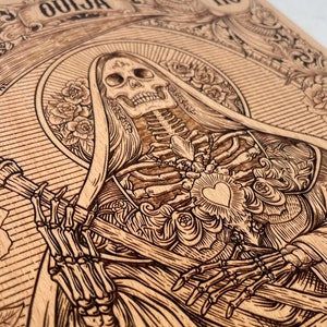Luxury Wooden ouija board engraved in solid wood wall decor