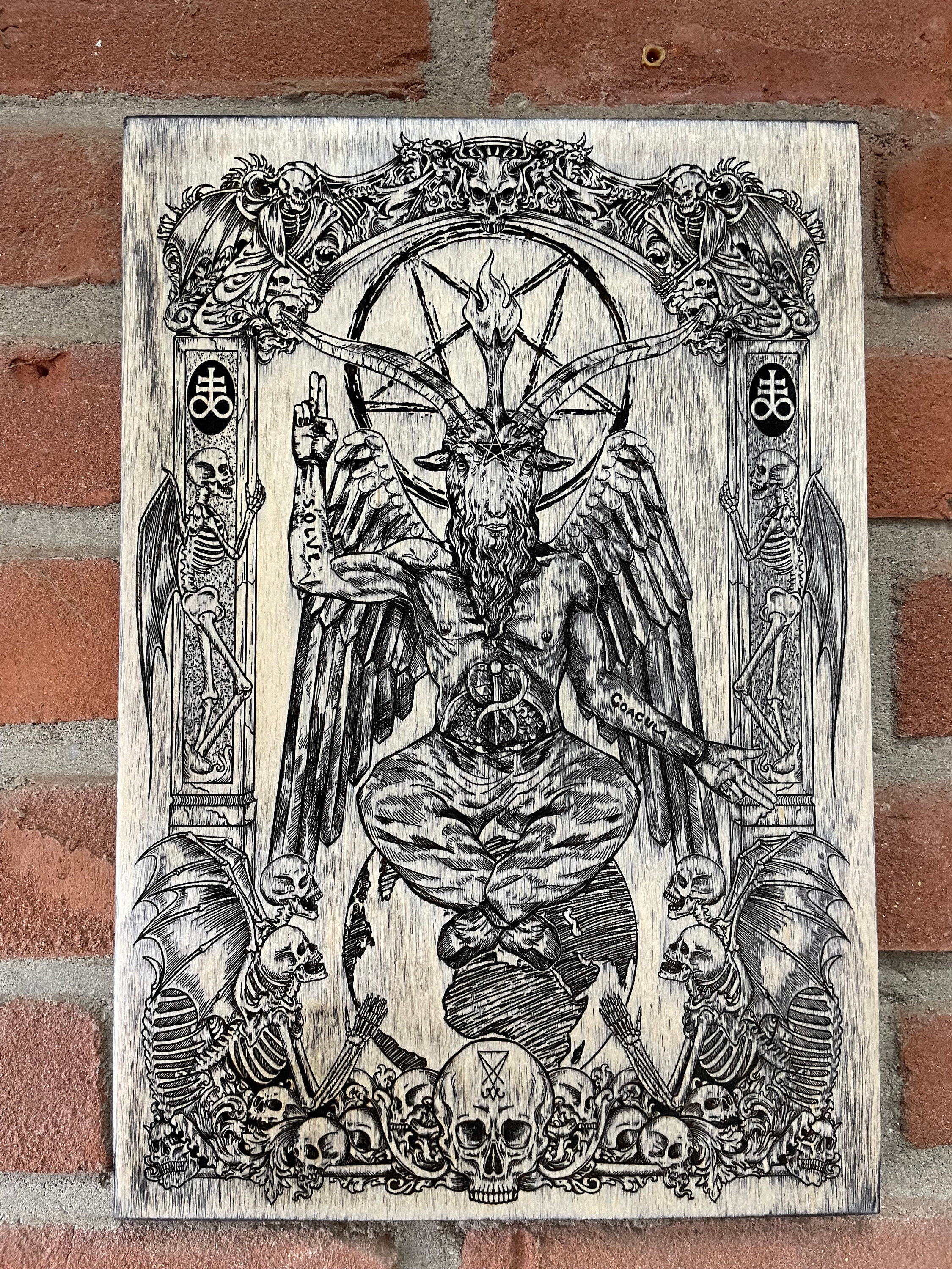 Baphomet Wall Art Satanic Decor. 