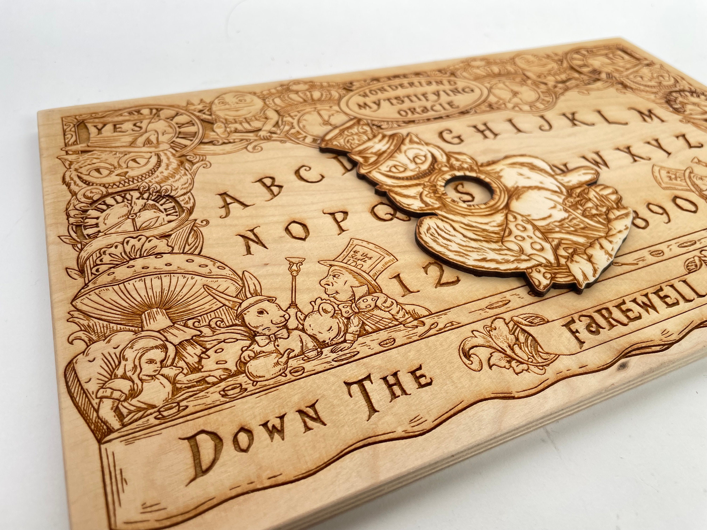 Cheshire Cat Alice in Wonderland Ouija Board With Planchette – Tea