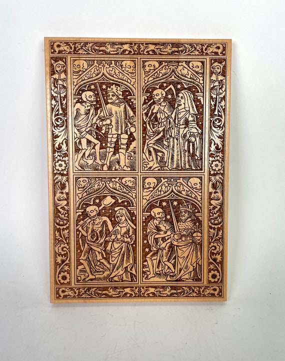 Danse Macabre Medieval Woodcut Dance of Death Wall Decor Inspired