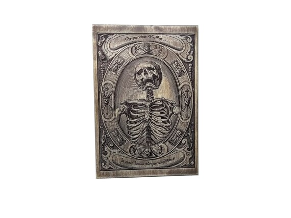 Memento Mori Decor Gothic Wall Decor, Macabre Wall Art Wood