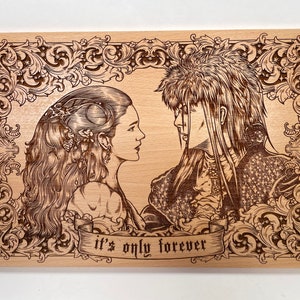 Labyrinth movie gift wall art engraved on solid wood,Labyrinth artwork decor