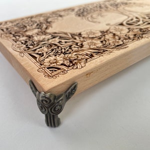 Wood Table Ritual Altar Table Tree of Life , Wiccan Altar as Above Engraved, Wooden ...